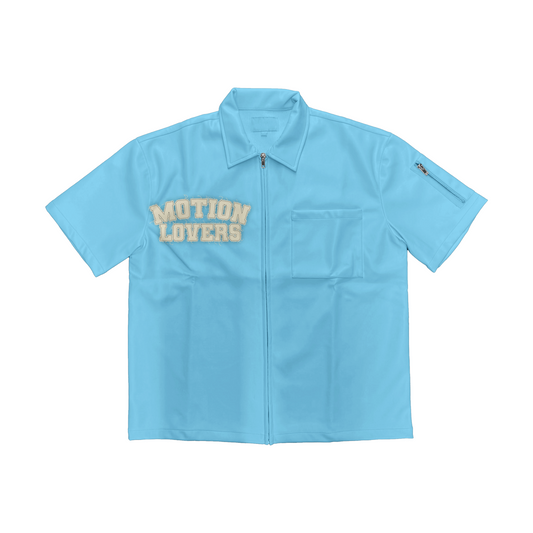 Baby Blue Motionlovers Leather Top