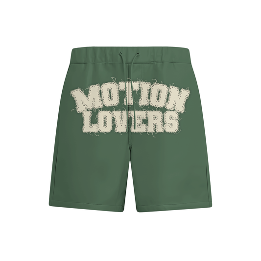 Olive Green Motionlovers Leather Shorts