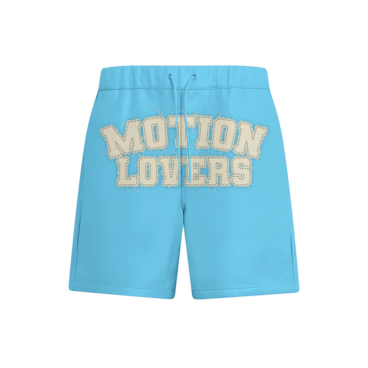 Baby Blue Motionlovers Leather Shorts